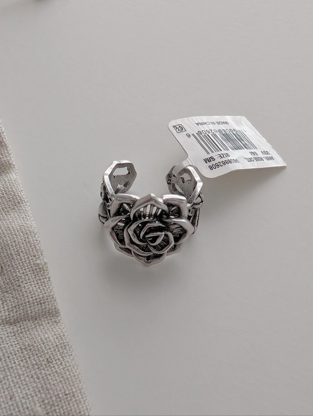 Kendra Scott Yellow Rose Ansel Cocktail Ring S/M Vintage Silver NIB - Picture 3 of 9
